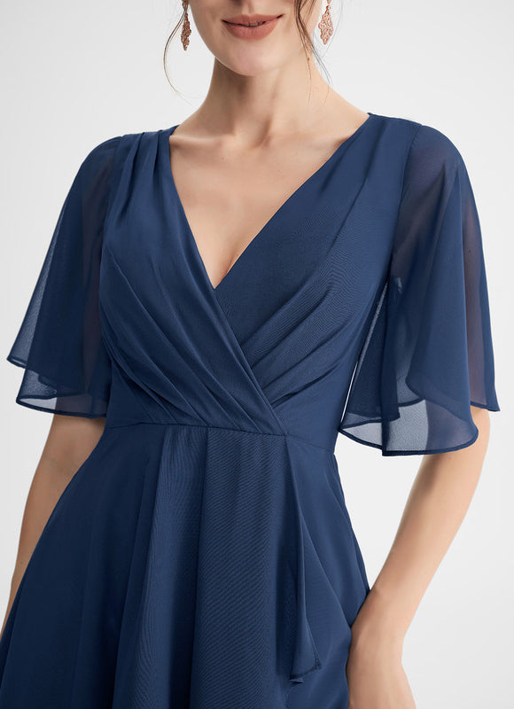 Robe Cocktail Fluide Vert Pâle - gallery 7