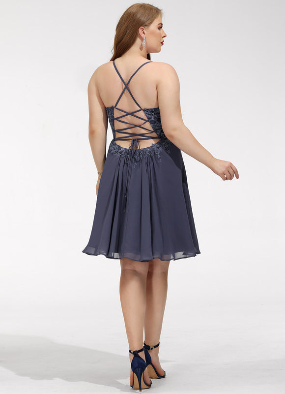 Robe Cocktail Mousseline Étoilée - gallery 7