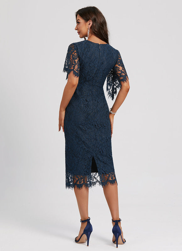 Robe Cocktail Nuit Marine Élégante - gallery 5