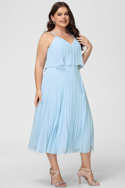 Robe Cocktail Flottante Saphir - gallery 7