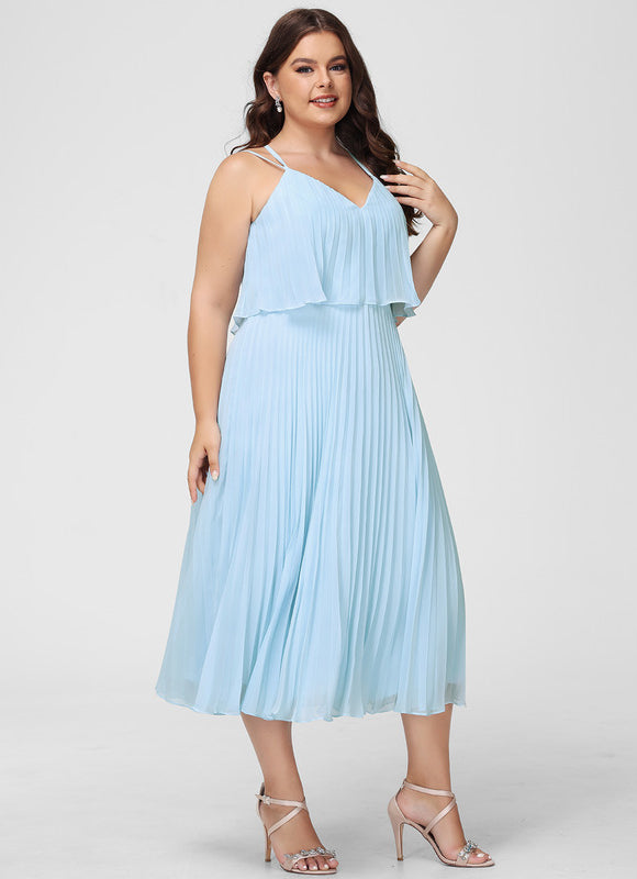 Robe Cocktail Flottante Saphir - gallery 7