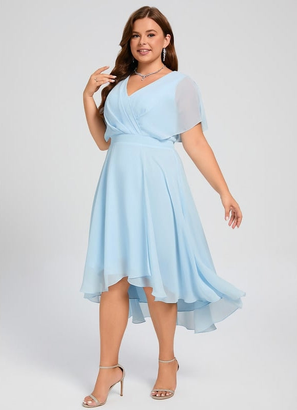 Robe Cocktail Fluide Vert Pâle - gallery 8