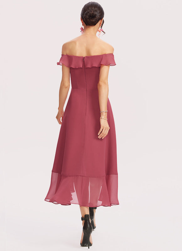 Robe Cocktail Fluide Évasée - gallery 4