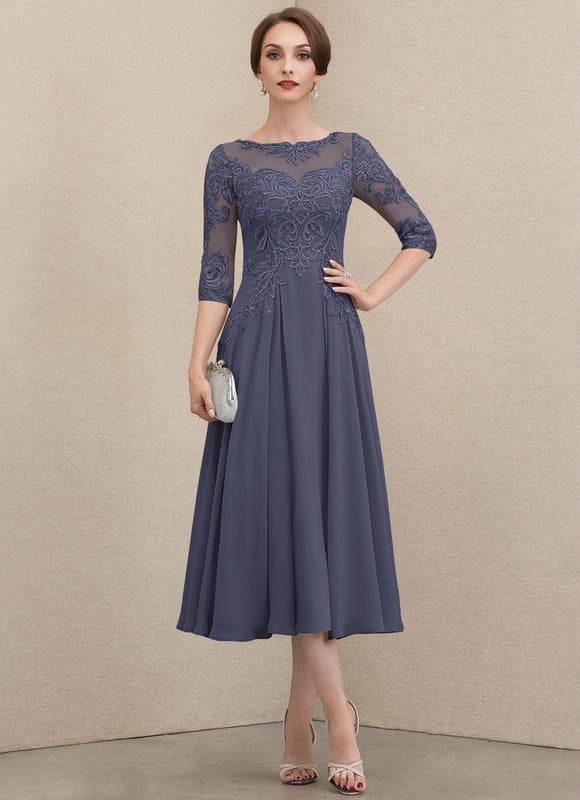 Robe Cocktail Grise Élégante - gallery 4