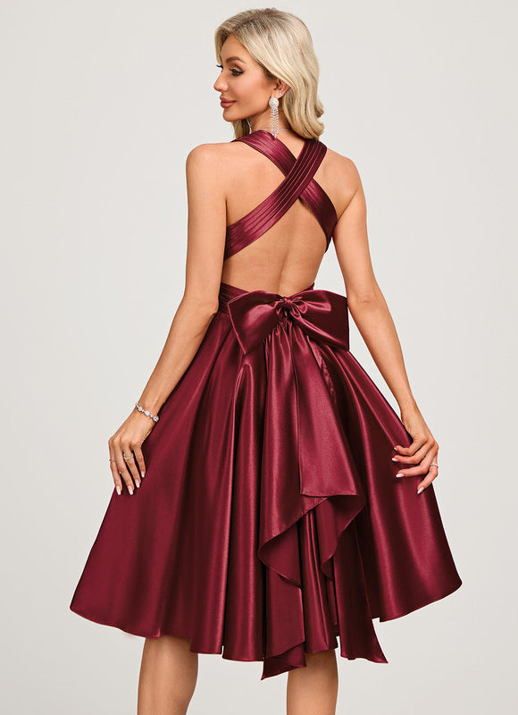 Robe Satin De Soie Cocktail - gallery 5