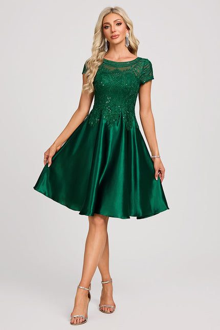 Robe Cocktail Émeraude Envoûtante - gallery 3