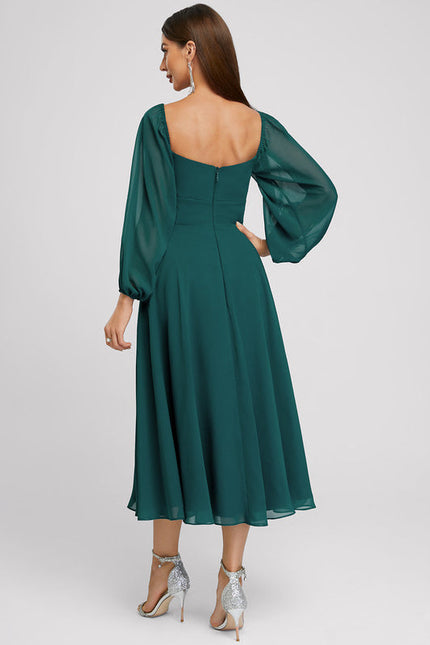 Robe Cocktail Émeraude Élégante - gallery 4