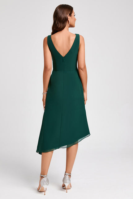 Robe Cocktail Mousseline Terracotta - gallery 3