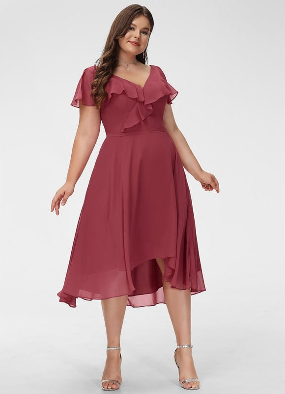 Robe Cocktail Fluide Vert Pâle - gallery 6