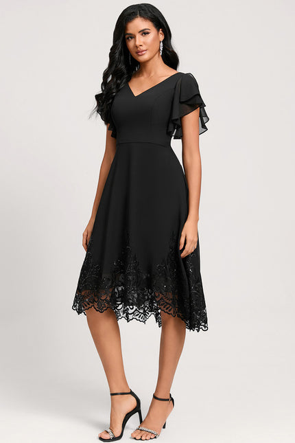 Robe Cocktail Noire Élégante