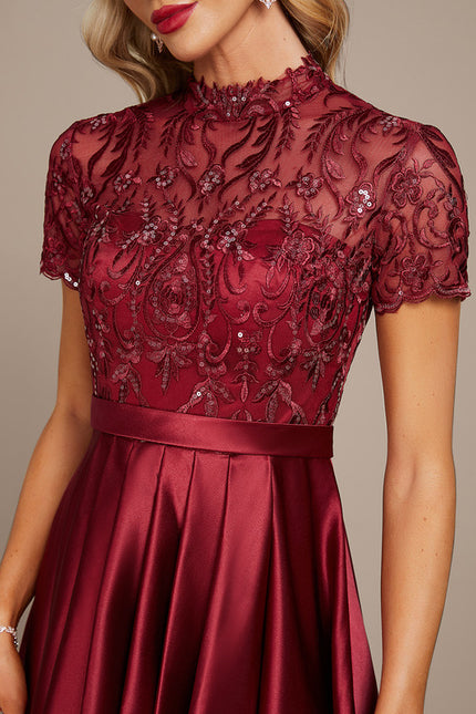 Robe Cocktail Rouge Élégance - gallery 5