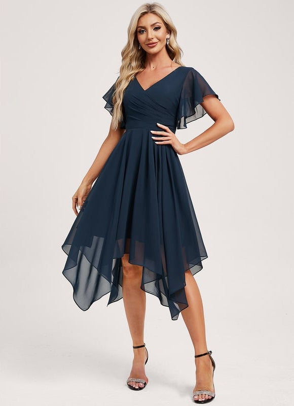 Robe Cocktail Fluide Vert Pâle