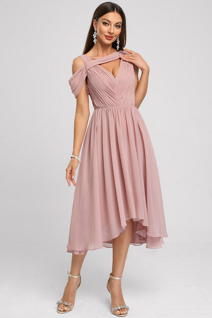Robe Cocktail Plissée Émeraude - gallery 2