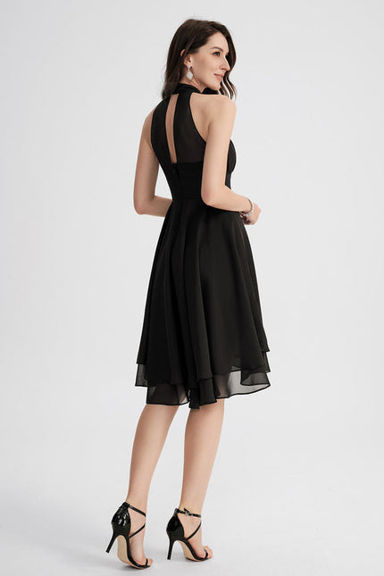 Robe Cocktail Fluide Éclatante - gallery 2