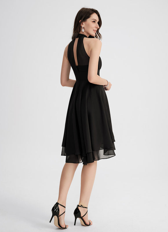 Robe Cocktail Fluide Éclatante - gallery 2