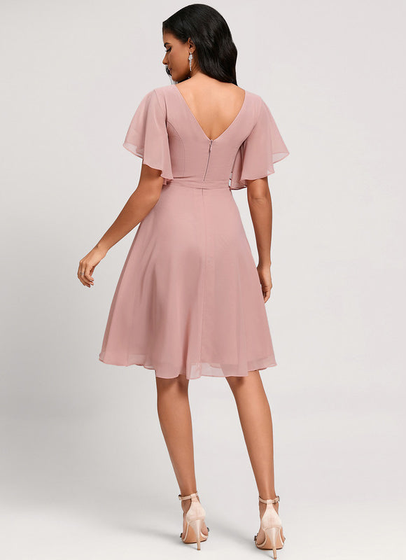 Robe Cocktail Mousseline Émeraude - gallery 1