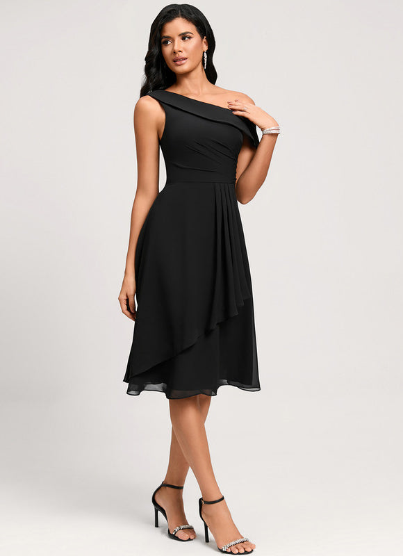 Robe Cocktail Chiffon Fluide - gallery 3