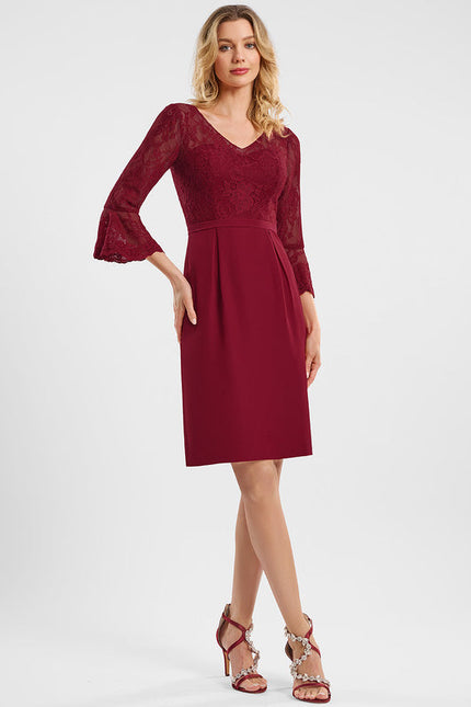 Robe Cocktail Bordeaux Chic - gallery 1