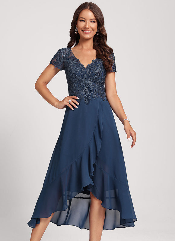 Robe Cocktail Flottante Marine - gallery 3