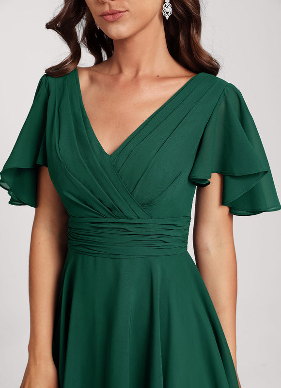 Robe Cocktail Fluide Marine Asymétrique - gallery 5