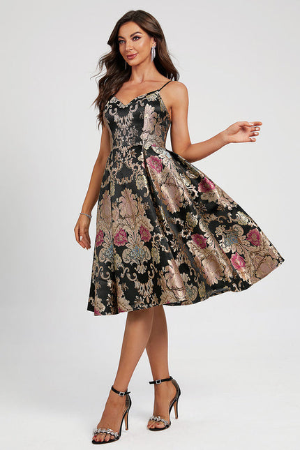 Robe Cocktail Fleurie Luxueuse - gallery 5