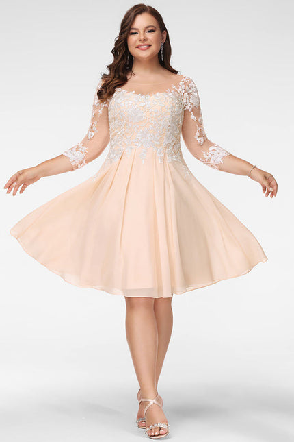 Robe Cocktail Bordeaux Dentelle - gallery 7