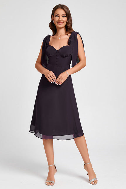 Robe Cocktail Élégante Sombre - gallery 1