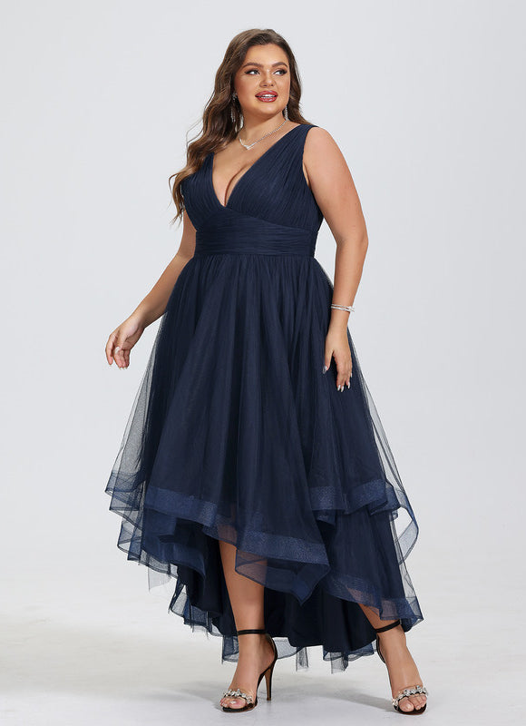 Robe Cocktail Nuit Tulle Flottant - gallery 7