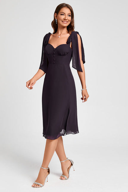 Robe Cocktail Élégante Sombre
