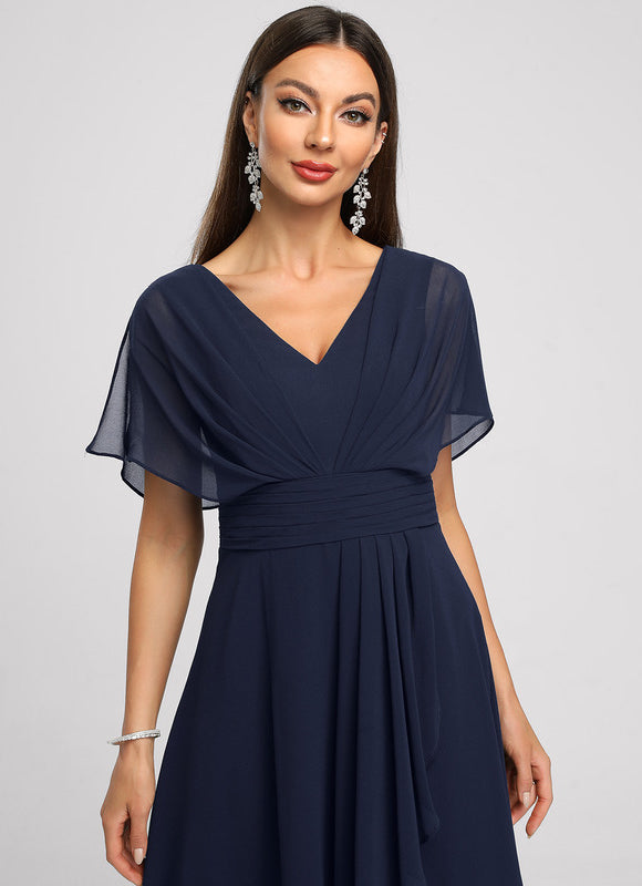 Robe Cocktail Fluide Vert Pâle - gallery 4