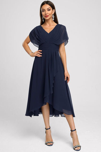 Robe Cocktail Fluide Vert Pâle - gallery 2