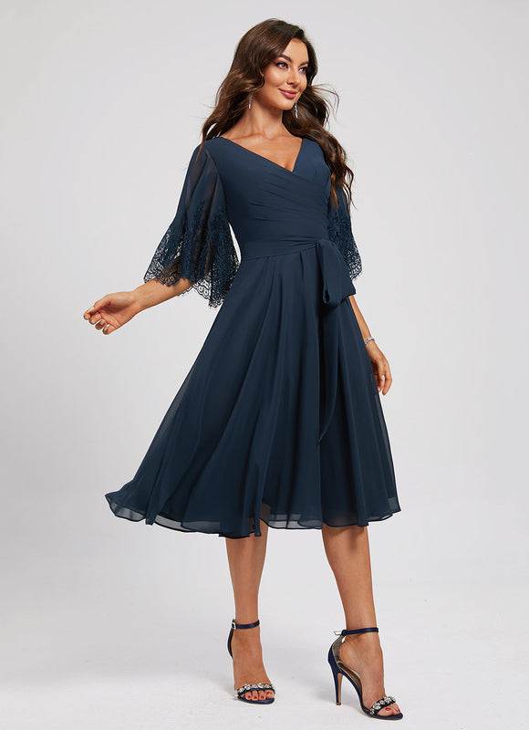 Robe Cocktail Tulle Pétale Chic - gallery 1