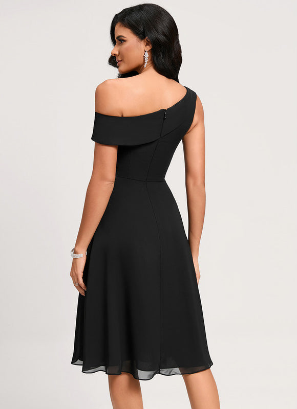 Robe Cocktail Chiffon Fluide - gallery 4