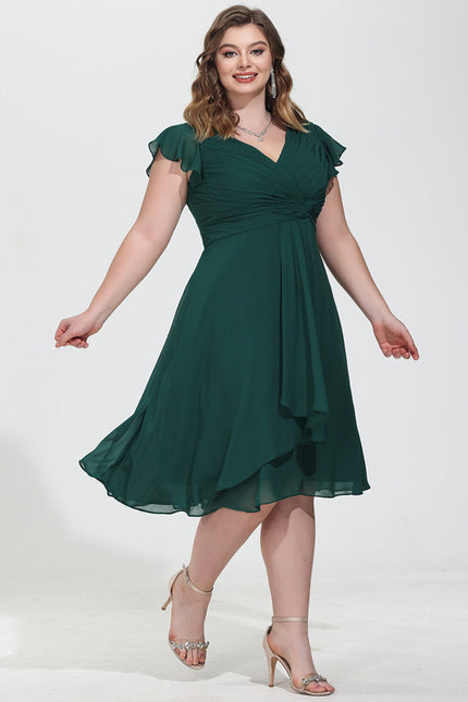 Robe Cocktail Mousseline Asymétrique - gallery 8