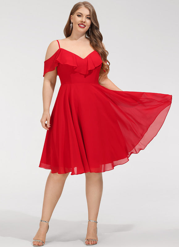 Robe Cocktail Mousseline Émeraude - gallery 4