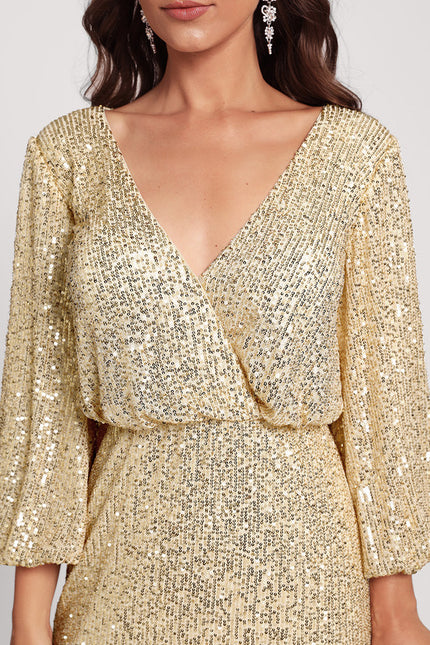 Robe Cocktail Paillette Glamour - gallery 2