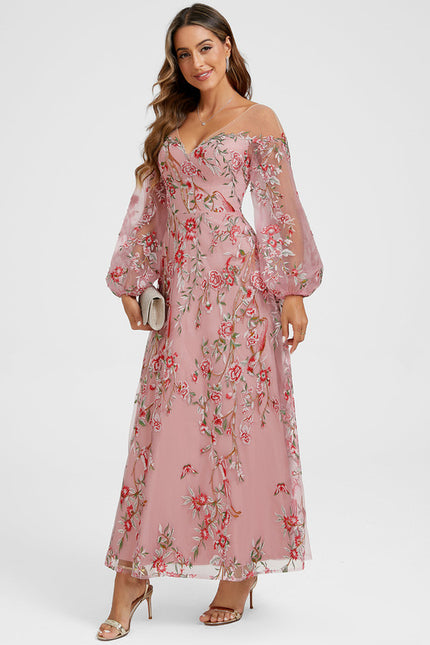 Robe Cocktail Mousseline Fleurie - gallery 6