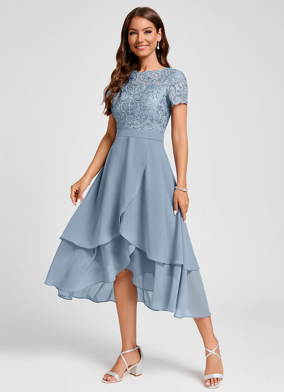 Robe Cocktail Ailée Céleste