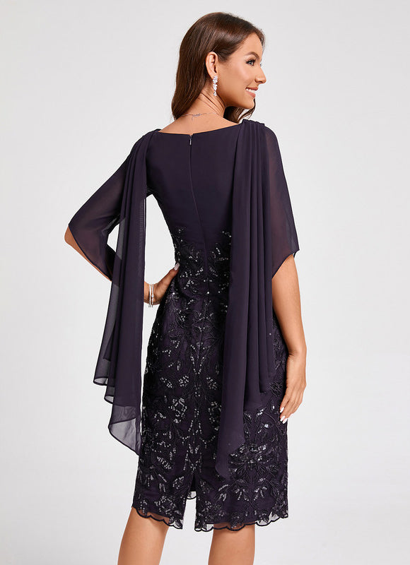 Robe Cocktail Chiffon Élégante - gallery 2