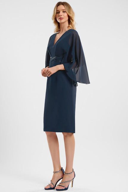 Robe Cocktail Vaporeuse Marine - gallery 3