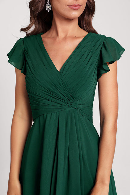 Robe Cocktail Mousseline Asymétrique - gallery 2