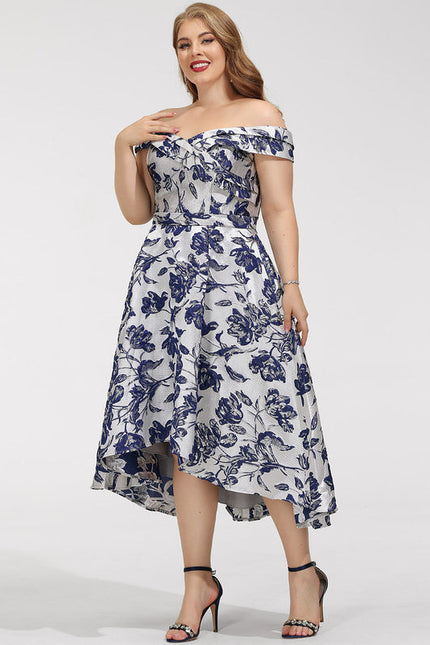 Robe Cocktail Fleur Satinée - gallery 6