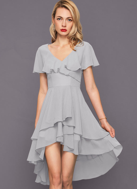 Robe Cocktail Fluide Vert Pâle