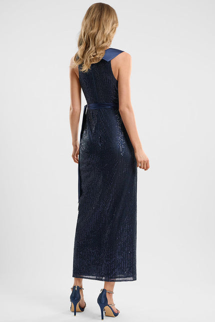 Robe Longue Cocktail Paillette - gallery 4