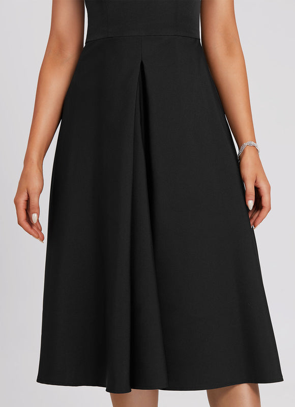 Robe Cocktail Noir Élégant - gallery 2