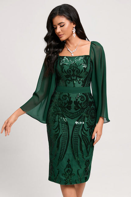 Robe Cocktail Éclat Émeraude Envoûtant - gallery 4