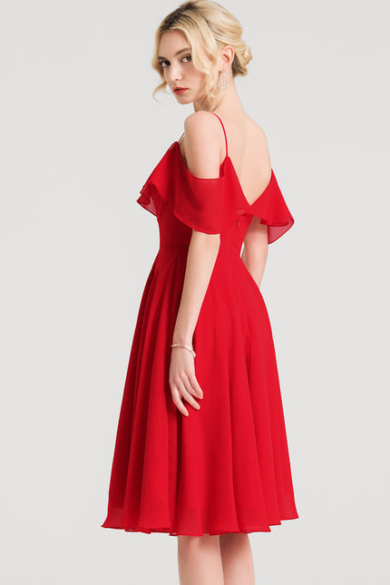 Robe Cocktail Mousseline Émeraude - gallery 2