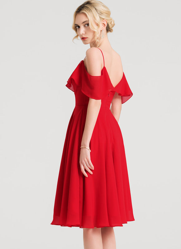 Robe Cocktail Mousseline Émeraude - gallery 2