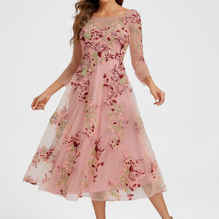 Robe Cocktail Florale Délicate