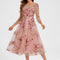 Robe Cocktail Florale Délicate